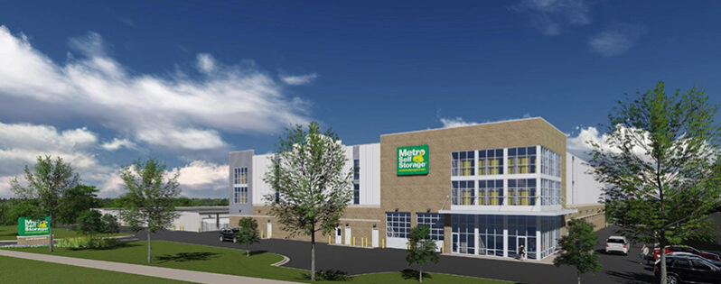 Front of Metro Self Storage facility.