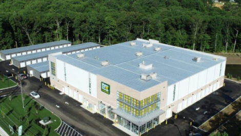 Aeriel view of Metro Self Storage facility.