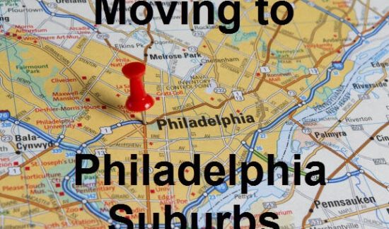 A map of the United States with a red pin marking the city of Philadelphia.