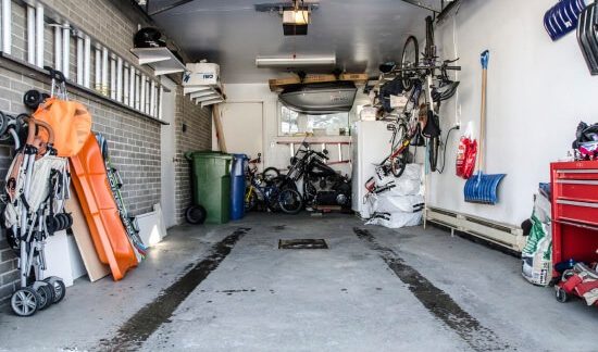 A well-organized home garage.