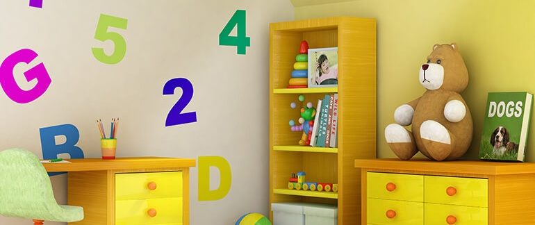 Newly decorated nursery.
