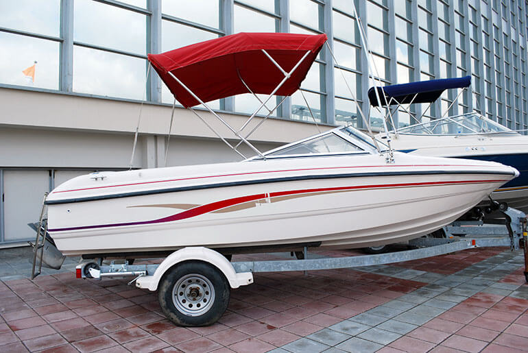 fast boat on trailer indoor storage blog the best rv storage operators