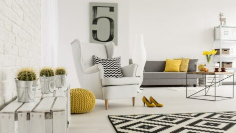 Contemporary staged sitting room