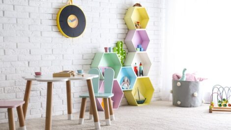Clean and organized toy room