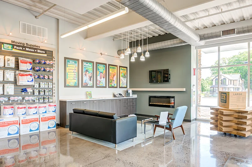 Lobby at Metro Self Storage facility.