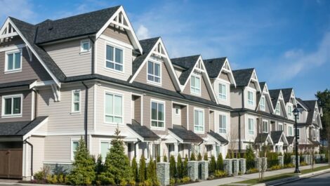Row of townhomes