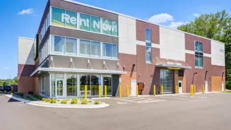 Eagan Storage Facility with a Rent Now sign